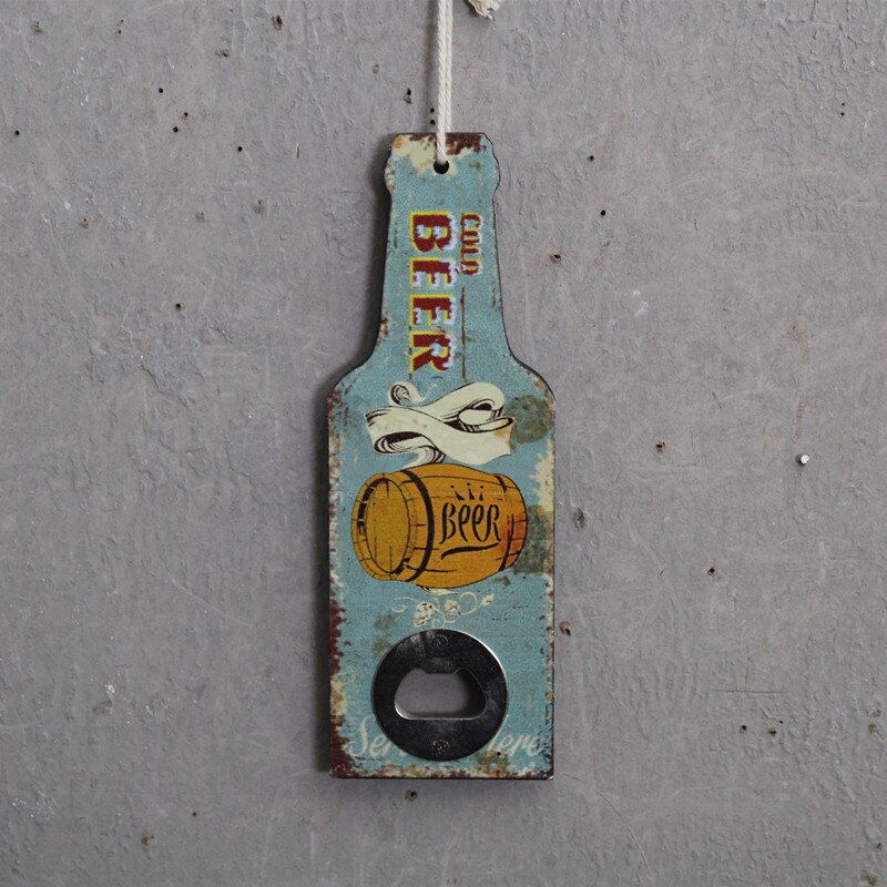 20/40cm Wooden Opener Wall Mounted Bottle Opener Beer Shape Wall Hanging Beer Opener Candy Bar Kitchen Tool: A-3
