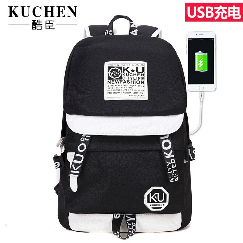 High School Student Rugzak Mannen Reizen Rugzak Zwart Waterdichte Grote Capaciteit Rugzak Voor Jongen Schooltassen Voor Tienermeisjes