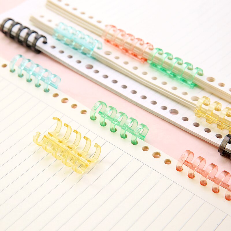 MOHAMM 1 PC Mini Plastic 5-Hole Loose Leaf Binder Book Rings for A5 B5 A4 Paper Storage Tool Scrapbooking Art Craft DIY Student