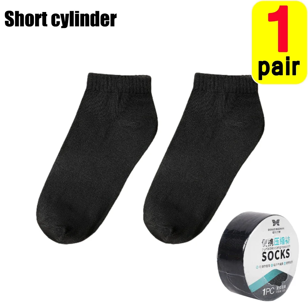 Calcetines de viaje desechables para hombres y mujeres, calcetines de compresión lavables, calcetines de algodón de compresión portátiles una sola vez para viajes de negocios: Verde