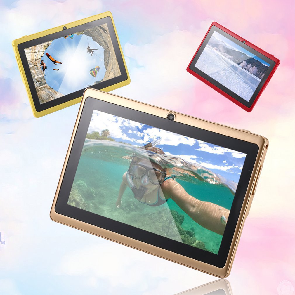 7 Inch Quad-Core Tablet Computer Q88h All-In A33 Voor Android 4.4Wifi Internet Bluetooth 512Mb + 4Gb 8Gb 220-240V Eu/Us Plug