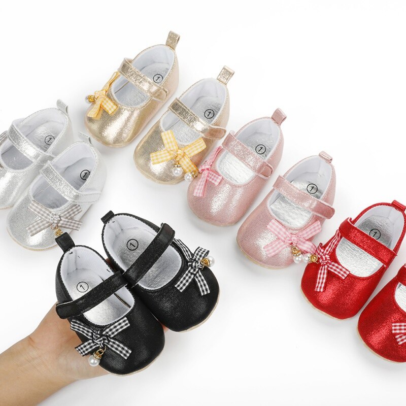 Baby Girls Shoes Princess Cute Newborn First Walker Shoes Infant Soft Sole Bottom Anti-slip Shoes