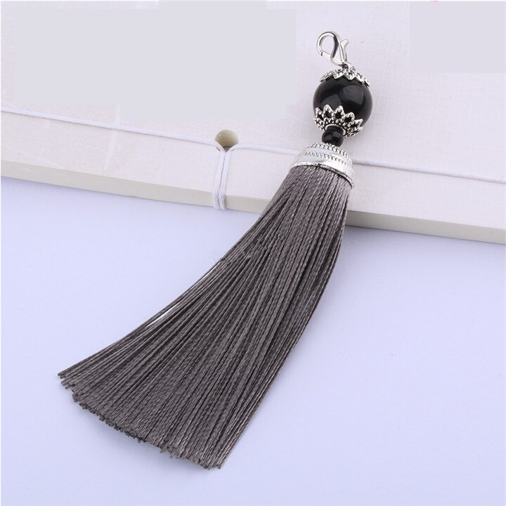 3 stuks gladde zijden kreeftensluiting kwastjes franje hanger diy knutselen kwastjes versieringen kleding gordijnen decoratie oorbellen sieraden onderdelen: Grijze kwastjes