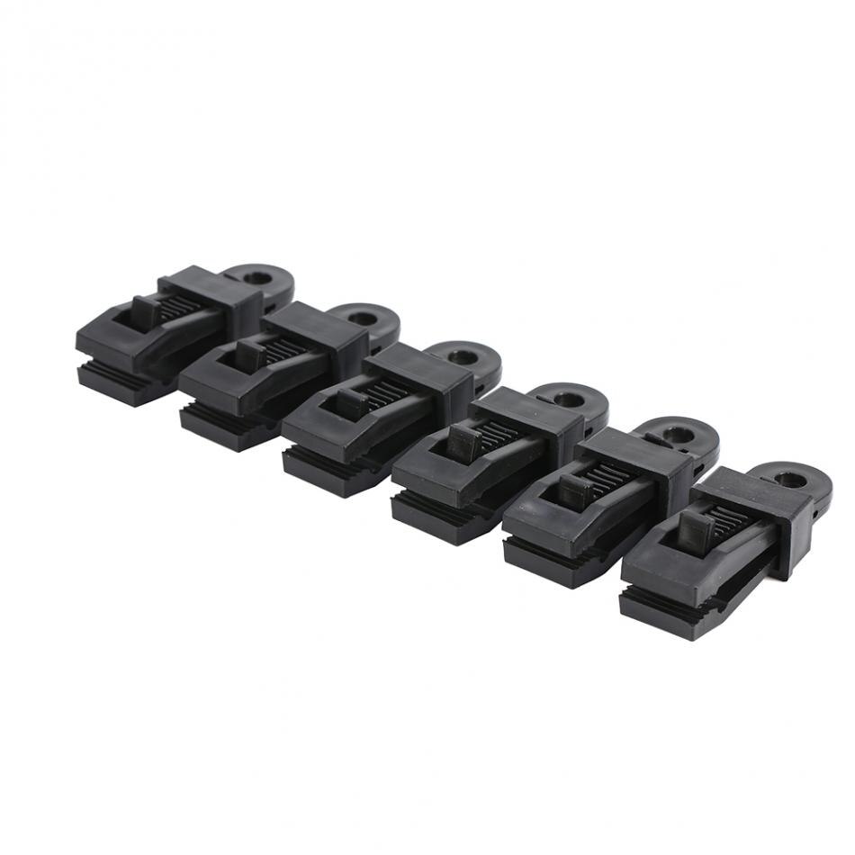 6 pz/set ad alta resistenza di plastica tenda morsetto clip Kit Heavy Duty bloccaggio Tarp clip per il campeggio all&#39;aperto e escursionismo accessori