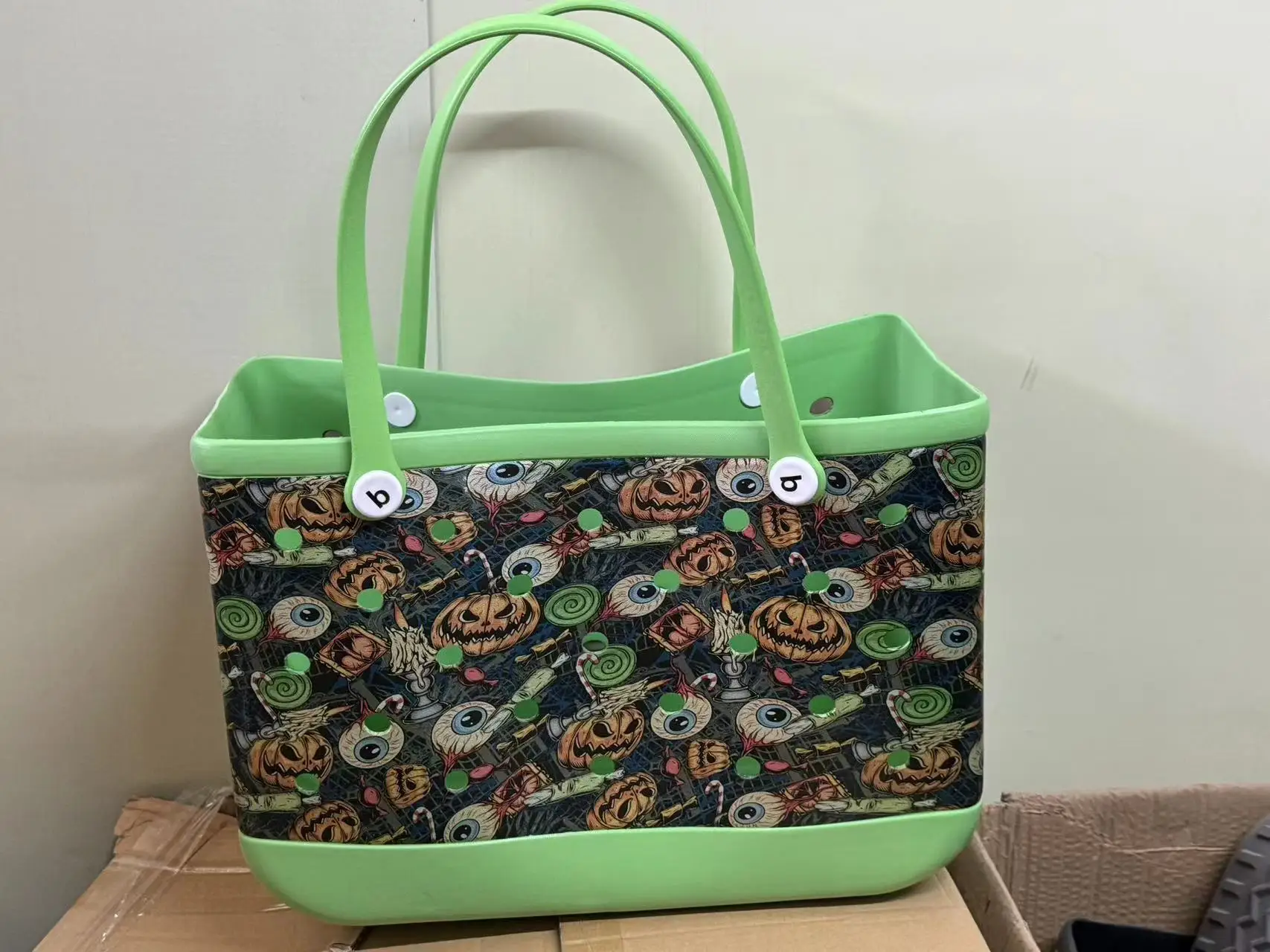 Pequeño bolso de playa, cesta de silicona con arena para niños, impermeable, lavable, a prueba de punta, duradero, abierto, para de Navidad: Bronce blanco