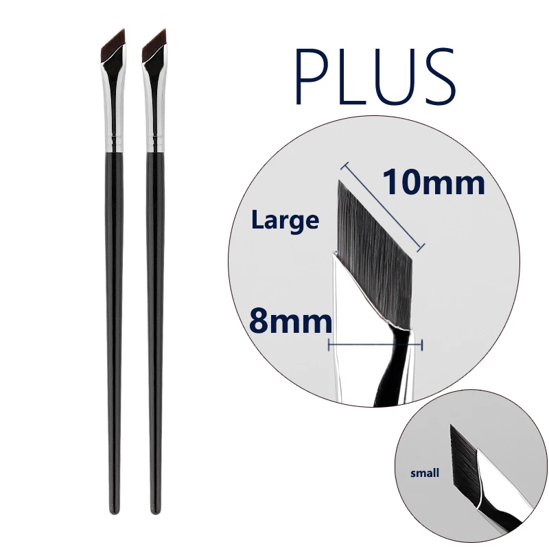 Pincel delineador de ojos con hoja mejorada, pincel plano para cejas de ángulo fino ultrafino debajo de los ojos, pincel de maquillaje, pinceles para detalles precisos: Morado