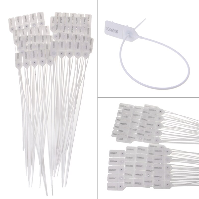 50 st 0-50 gör-det- själv nylon buntband tätt säkerhetstråd logistik självlåsande tätningar