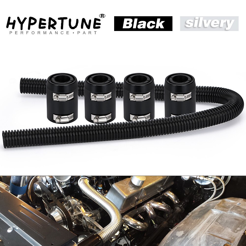 Universal 48" Stainless Steel Radiator Flexible Coolant Water Hose Kit W/ Cap Clamp 1.25" 1.5" 1.75" HT-SXG01