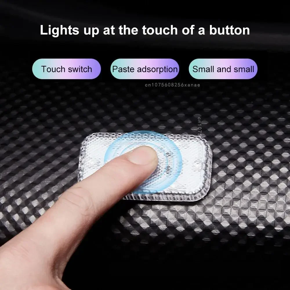 1PCS Touch Sensor LED Lamp LED Ambient Light Car Interior Roof Reading Lamp Wireless USB Rechargeable Atmosphere Lights