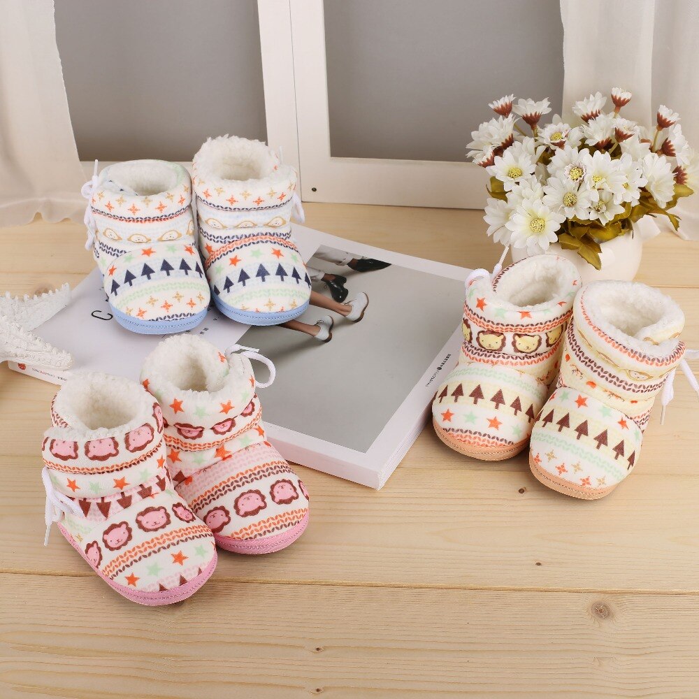 Botas gruesas de terciopelo para bebé, zapatos para primeros pasos de fondo suave, zapatos para niños recién nacidos, zapatos para bebés, zapatos para niños y niñas, suela blanda para invierno