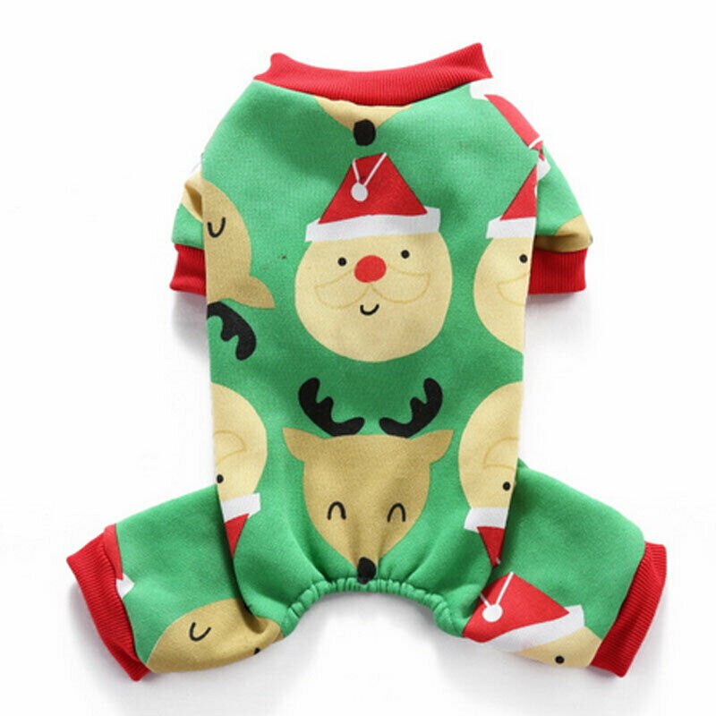 Pet Dog Christmas Clothes Xmas Dress-up Pet Costume Puppy Cat Jumpsuit Santa Poker Jacket Funny Pet Dog Apparel Clothing: B / XL