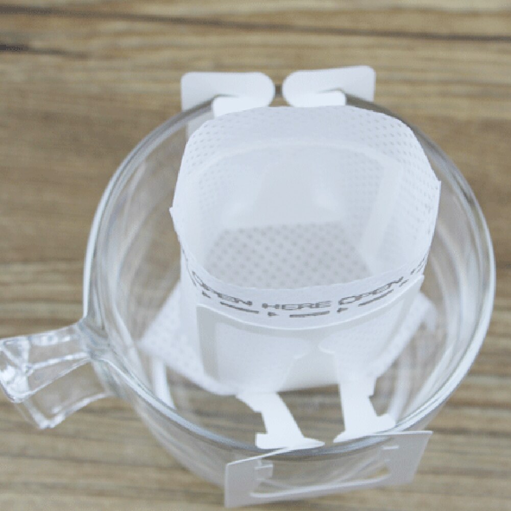 Filtro de papel de tela bolsa de filtro de café ecológica para el hogar, oficina, viaje, portátil, colgante, estilo de oreja, filtros de café, 50 Uds.