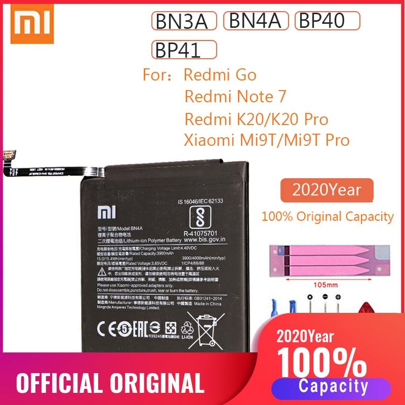 Bn3a bn4a bp40 bp41 original xiaomi redmi k20 pro/mi9t pro bateria de substituição para xiomi hongmi go k20 mi9t nota 7 baterias