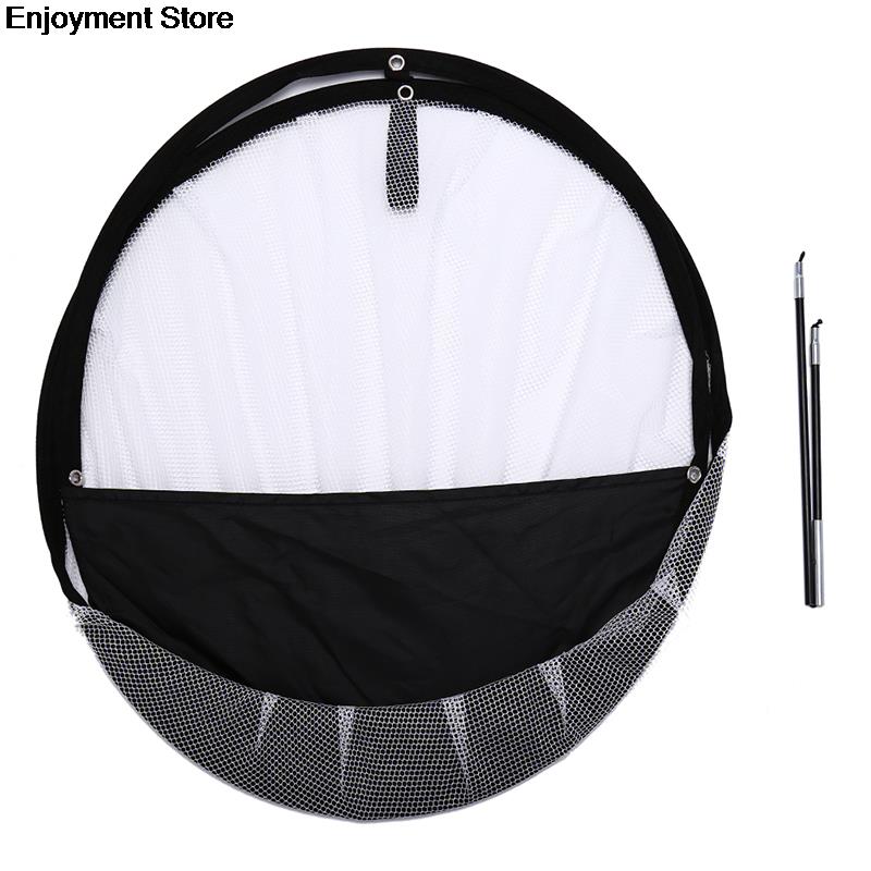 1pc Portable Golf Training Chipping Net Black PP + Nylon + Mesh Material Hitting Aid Golf Practice Net Cage Indoor Outdoor Bag