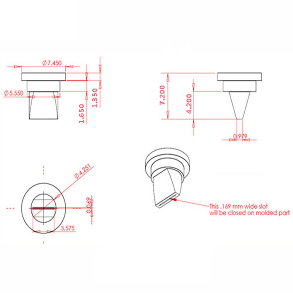 10 Pieces White Silicone Duckbill Valve One-way Check Valve 7.45 * 4.2 * 7.2 MM for Liquid and Gas Backflow Prevent