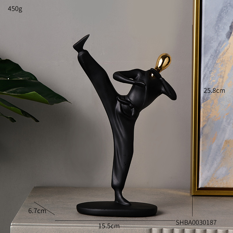 Home Decoration Accessories Modern Human Figurines Living Room Decor Character Resin Abstract Sculpture Office Desk Decorative: 25.8cm-Effort