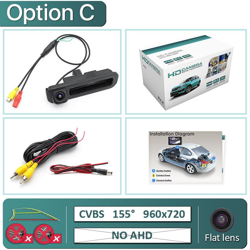 GreenYi-cámara de visión trasera para coche Ford Focus 170x1920 P, HD, AHD, 1080 grados, para Ford Focus: C-Dynamic Trajectory