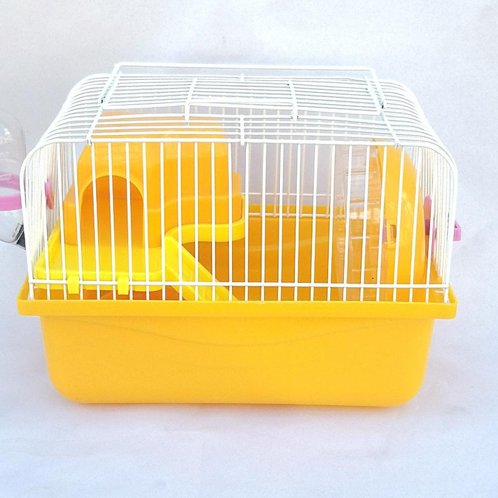 Double Cage à Hamster rose, fournitures de luxe, jouet, petite Cage de manège, châssis de couleur