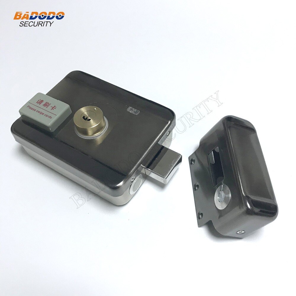 Electric lock motor lock support 125KHz RFID card mechanical keys to open the door for access control home security