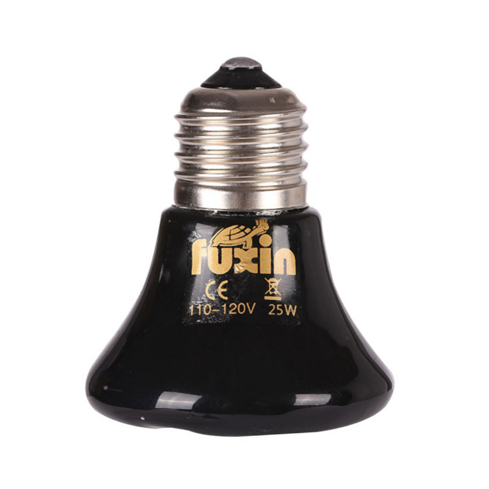 Pet Heating Lamp Black Infrared Ceramic Emitter Pet Brooder Chickens Reptile Lamp Heat Light Bulb: 110V 25W