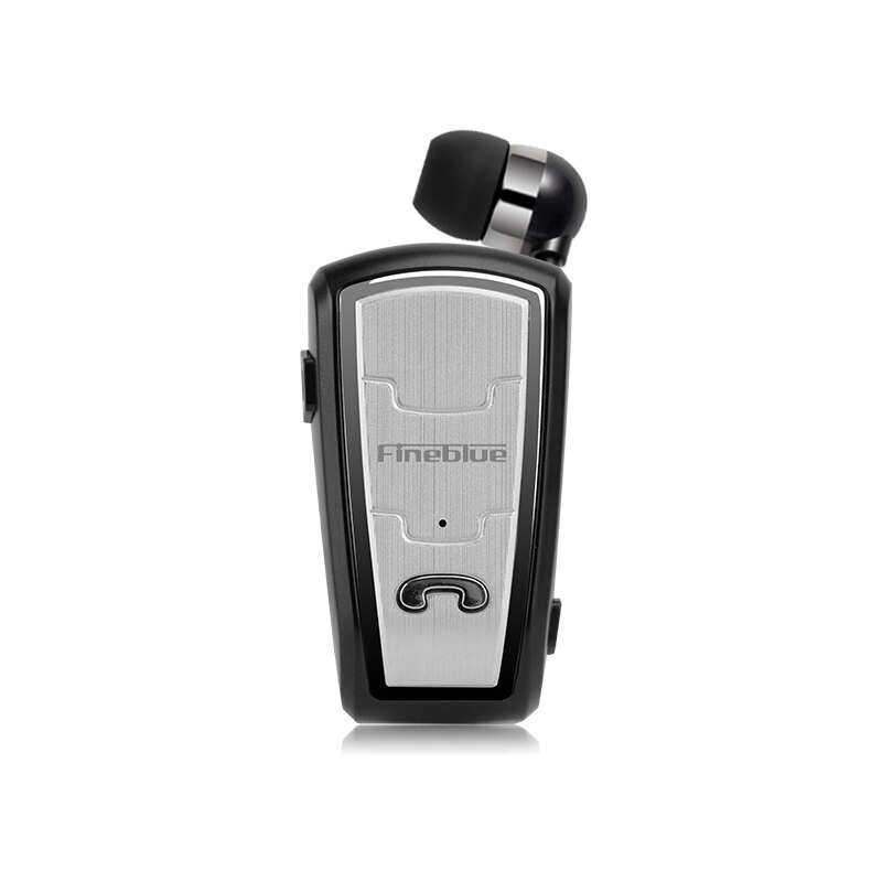Fineblue FQ208 Bluetooth Headset - Wireless Clip-on Earphone with Mic - for iOS & Android: Black