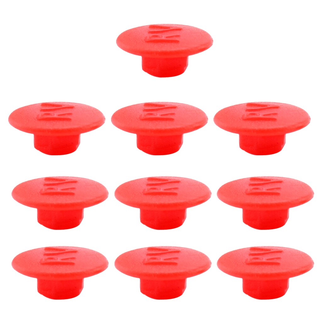Paquete de 10 piezas de tapas protectoras hexagonales portátiles con cabeza hexagonal de tornillo Allen, azul, blanco, verde, rojo M5: Red