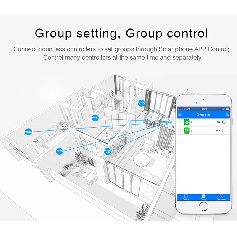 Milight 5 IN 1 WiFi LED Controller WL5 MiBoxer RGB RGBW Mini WiFi LED Streifen Controller YL1S YL2S Smart WiFi controller Für Streifen