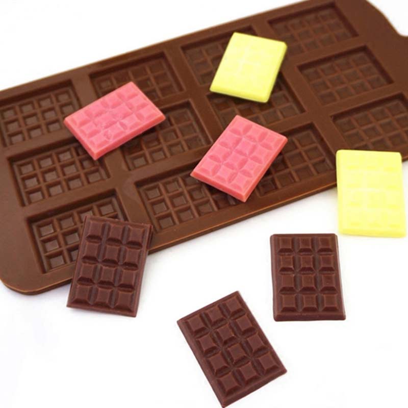 12Pcsdiy Chocolade Chip Mold Cake Candy Bar Mold Cakevorm Decorating Keuken Bakken Accessoires