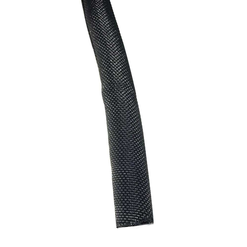 5 meter Zwart Nylon Mouwen Wrap Gevlochten Kabel Mouw 19mm 25mm 32mm 38mm 50mm Textiel algemene Draad voor Pijp Draad Bescherming