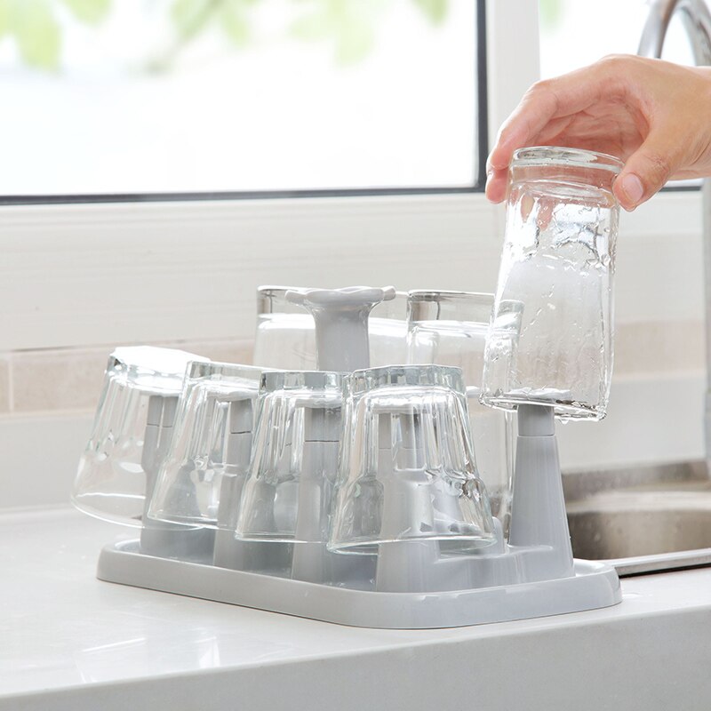 Bloem plastic beker opbergrek bekerhouder huishoudelijke glazen mok lekbak babyfleshouder standaard plank