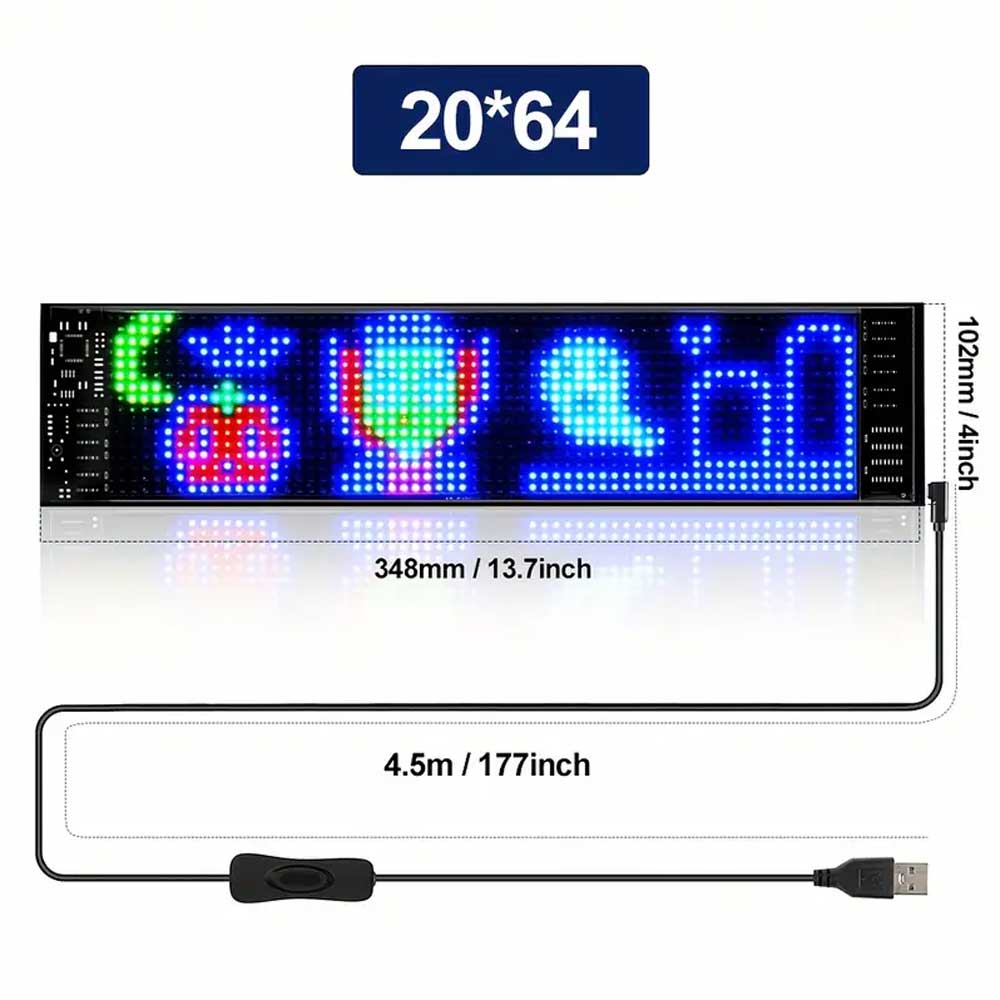 Rgb led billogo animation led matrix pixel panel gør-det-selv programmerbar bluetooth applikationskontrol kan bruges til jul: 6000k kold hvid