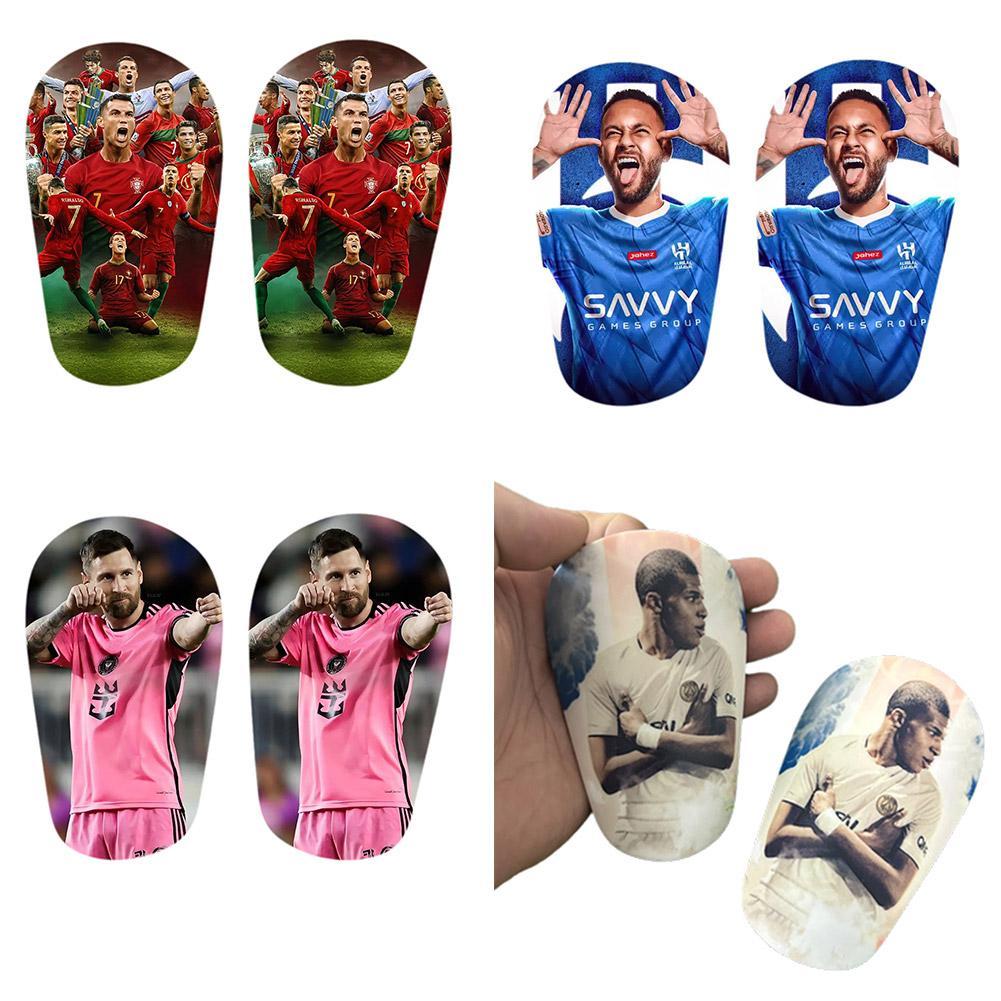 1 paar mini-scheenbeschermers, beschermende voetbalbenodigdheden, beschermende uitrusting scheenbeschermers verzamelpads voor voetbalfans