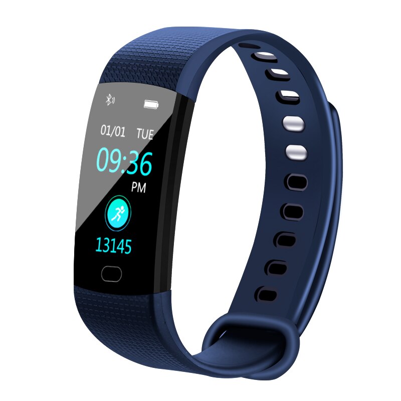 Smart Armband Y5 Hartslag Fitness Tracker Mannen Vrouwen Sport Horloge Bloeddruk Activiteit Tracker Bloed Hartslagmeter: Blue