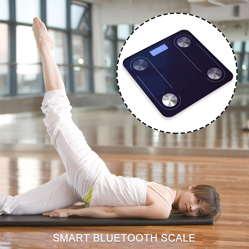 0.2kg-180kg Smart Bluetooth Scale Floor Body Weight Scale USB Rechargeable Tempered Glass Body Fat BMI Weighing Scales