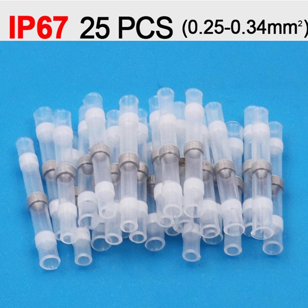 Electrical Wire Connectors Insulated Solder Sleeve Tube Heat Shrink Solder Terminal Waterproof Butt Connectors