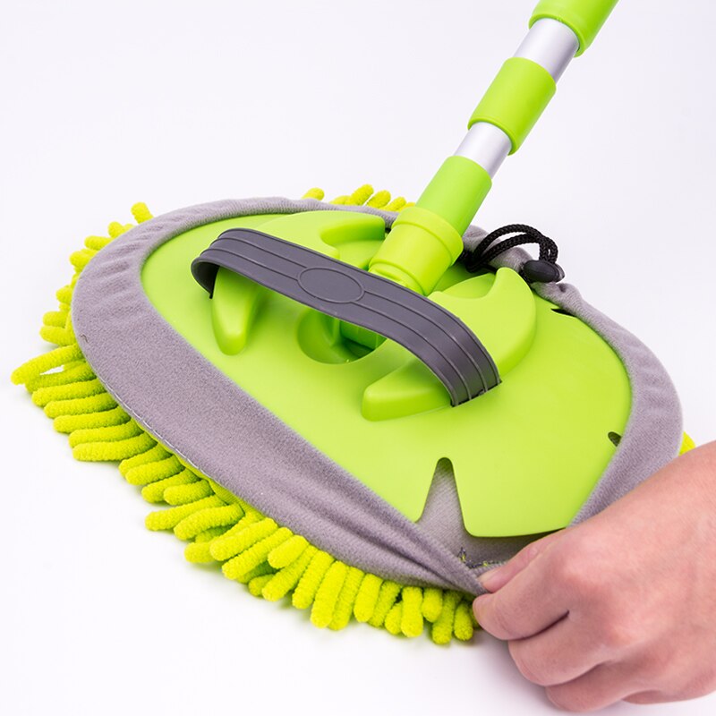 Autowasseretteborstel Cleaning Mop Chenille Bezem Verstelbare Telescopische Lange Handvat Auto Cleaning Tools Draaibare Borstel Auto Accessoires