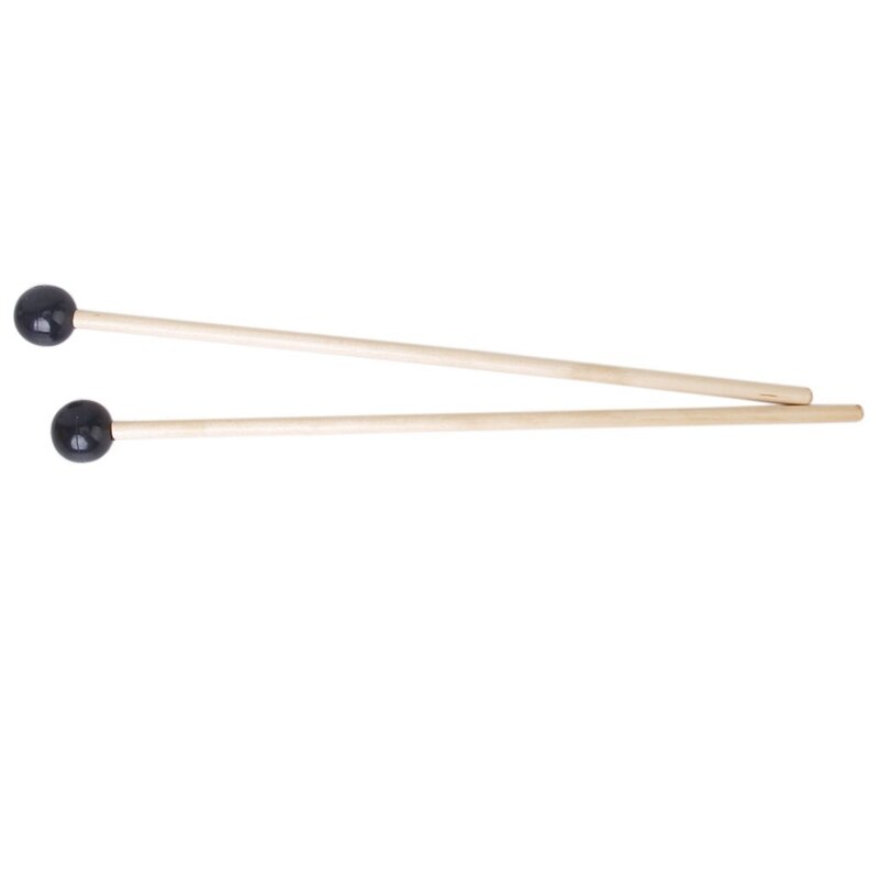 2 X Hardhout Glockenspiel Mallets Sticks Rubber Hoofd