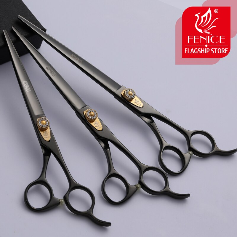 Fenice 7.0/7.5/8.0 Inch Hond/Kat Haar Cutiing Tools Huisdieren Grooming Rechte Trimmen Shear Schaar Voor scheren Honden