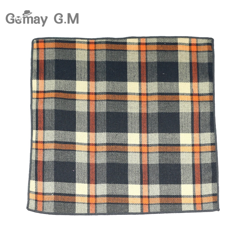 Cotton Mens Pocket Square Adult Plaid Hankerchief Scarves Vintage Hankies Men's Hanky Square Handkerchiefs