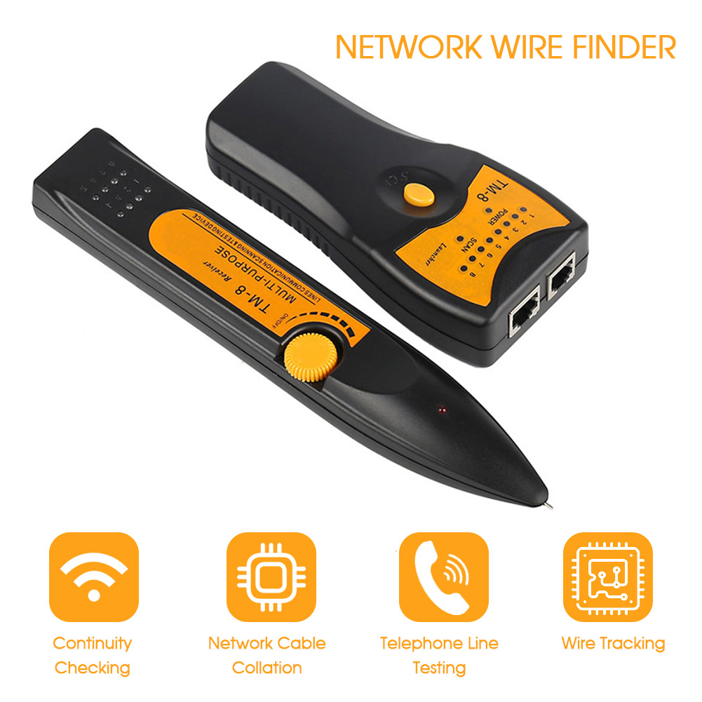 RJ45 UTP STP RJ11 Diagnose Tone Line Finder Tracer Network Phone Telephone Wire Cable Tester Toner Tracker Detector