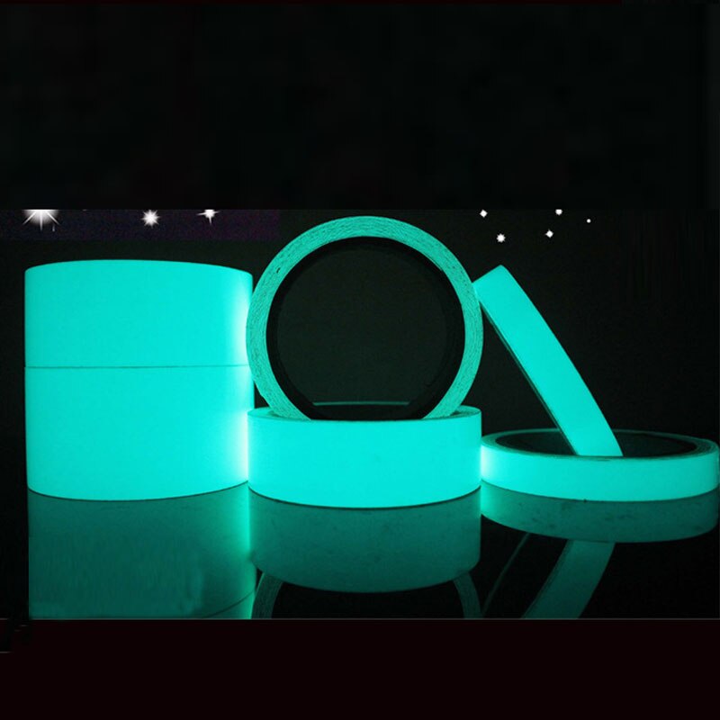 Tape Luminous Self-adhesive Tape Glow in The Dark Stage Safety Warning Party Emergency Logo Halloween Christmas Xmas: blue green / 3m x 3m