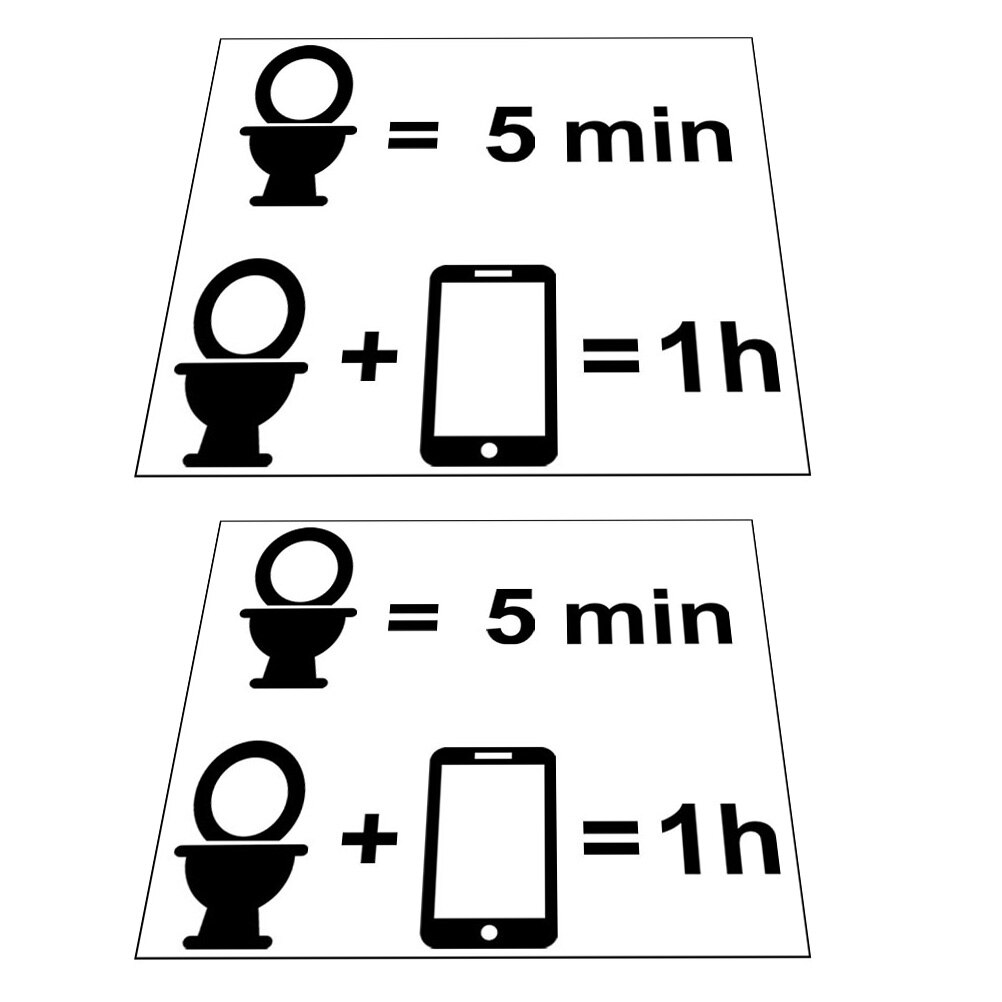 2 Sheets of Toilet Lid Sign Decal Toilet Seat Stickers Adhesive Toilet Lid Stickers