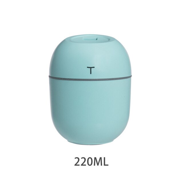 Eloole usb portabel luftfuktare munkflaska aromdiffusor dimmaskin för luftbefuktning på hemmakontoret avtagbar: T4. blå