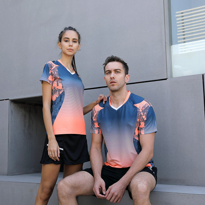 Running Sport Outdoor Quick Dry Breathable Badminton Shirt,Women/Men Table Tennis Team Game Custom T Shirts