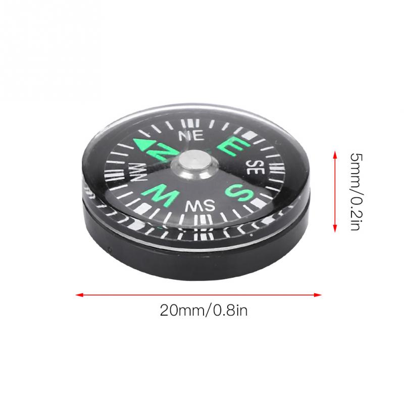 12pc 20mm Mini Pocket Compass Portable Oil Filled Handheld Compass Hiking Camping Navigation Guider Outdoor Activities Accessory