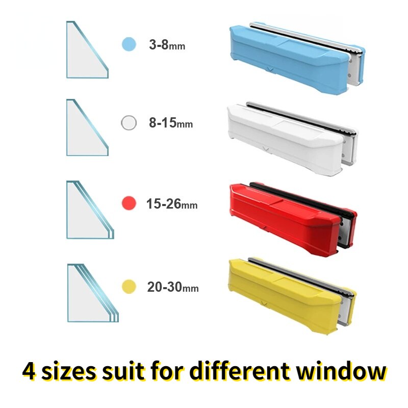 4 sizes Magnetic Window Cleaning Brush Portable Window Cleaner Wipe Glass Wiper for Double Side Household Glass Cleaning Tools