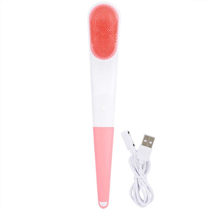 Cepillo eléctrico de limpieza corporal, para baño, limpieza, ducha exfoliante: Pink