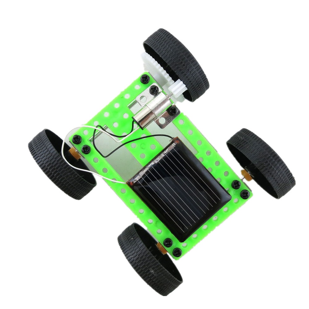 1 Pcs Diy Solar Power Mini Aangedreven Speelgoed Auto Kit Robot Moving Racer Kinderen Educatief Gadget Hobby Grappig Solar auto Set