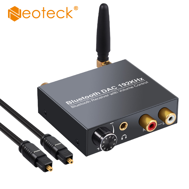 Neoteck 192kHz Digitale Audio Analoog Converter met Bluetooth Ontvanger Draadloze Zender DAC Audio Optische naar RCA 3.5mm