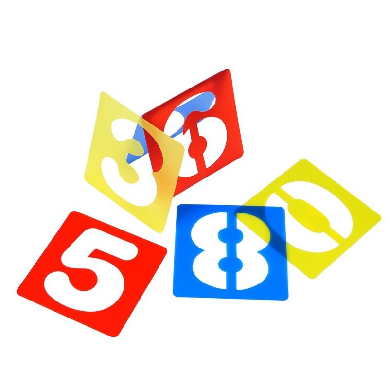 Hollow Numbers Alphabet Painting Template Kids Painting Learning Stencil Drawing Templates